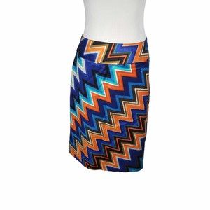 East 5th Women's size 14 Multicolor Cotton Polyester Spandex Skirt AS IS